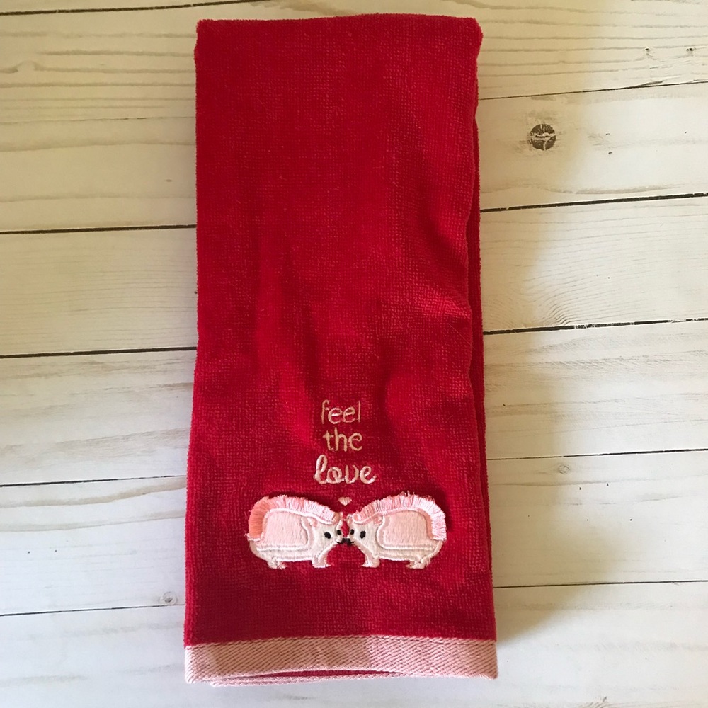 Valentines porcupine towel